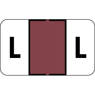 Control-O Fax Alpha Label System - Letter 'L' - Mauve - 15/16" H x 1-5/8" W - Sheets for File Box - 225 Labels Per Pack