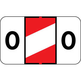 Control-O Fax Alpha Label System - Letter 'O' - RED w/ White stripe - 15/16" H x 1-5/8" W - Sheets for File Box - 225 Labels Per Pack