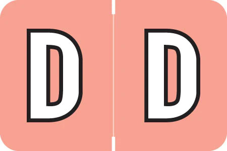 PMA Alpha Labels 3900 Series - Letter D - 1" H x 1-1/2" W - Sheets for File Box - 225 Labels per Pack - 25 Sheets per pack