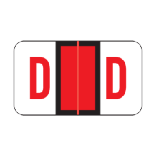 POS 3400 Series (Sheets) - Letter D - Red - 15/16" H x 1-5/8" W - 225/Pack