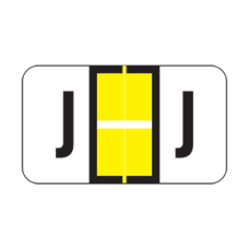 POS 3400 Series (Sheets) - Letter J - Yellow - 15/16" H x 1-5/8" W - 225/Pack