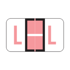 POS 3400 Series (Sheets) - Letter L - Pink - 15/16" H x 1-5/8" W - 225/Pack