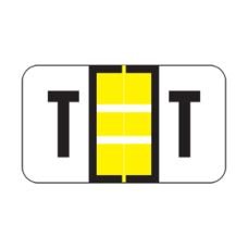 POS 3400 Series (Sheets) - Letter T - Yellow - 15/16" H x 1-5/8" W - 225/Pack