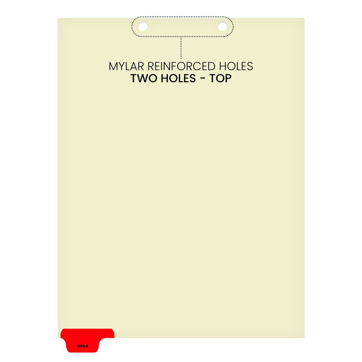 Medical Arts Press Match Colored Bottom Tab Chart Dividers- "HIPAA" - Red Tab in Position 1 - 100/Pack
