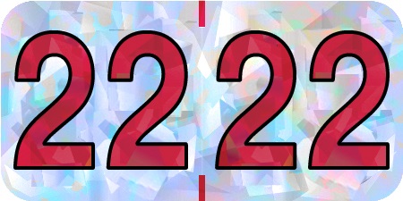 2022 Holographic Yearband Label - Silver & Red - HSYM Series - 3/4" H x 1-1/2" W - 500/Roll