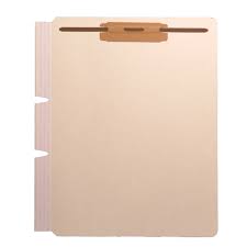 Self-Adhesive Divider with 2" Fastener at top - Standard Side Flap - 11 Pt. Manila -  Box of 100