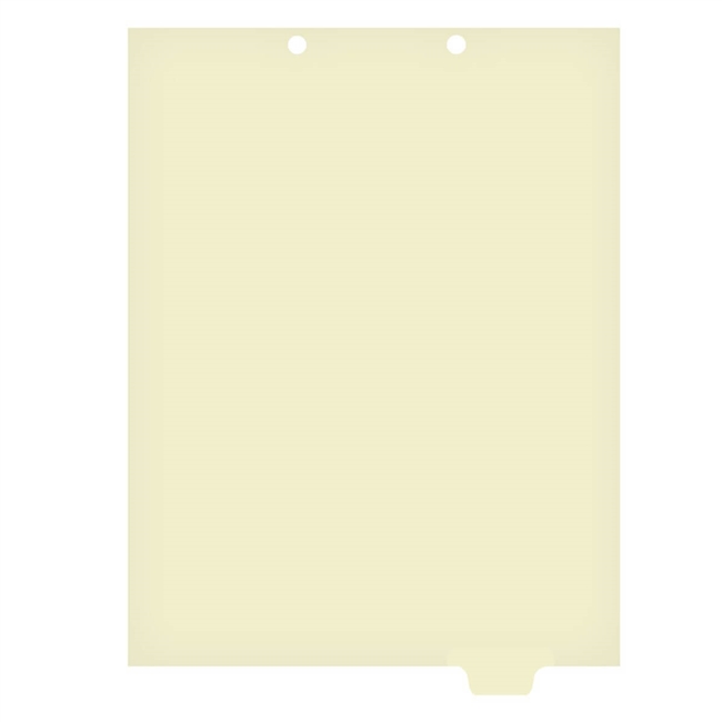 Write-On Bottom Tab Chart Dividers- Blank -  Tab Position 5- Clear Mylar Tab - 100/Pack