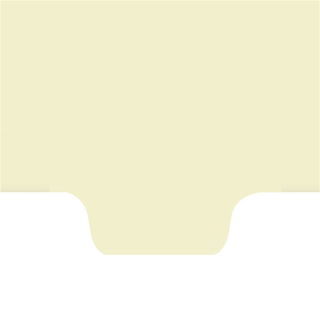 Write-On Bottom Tab Chart Dividers- Blank -  Tab Position 5- Clear Mylar Tab - 100/Pack