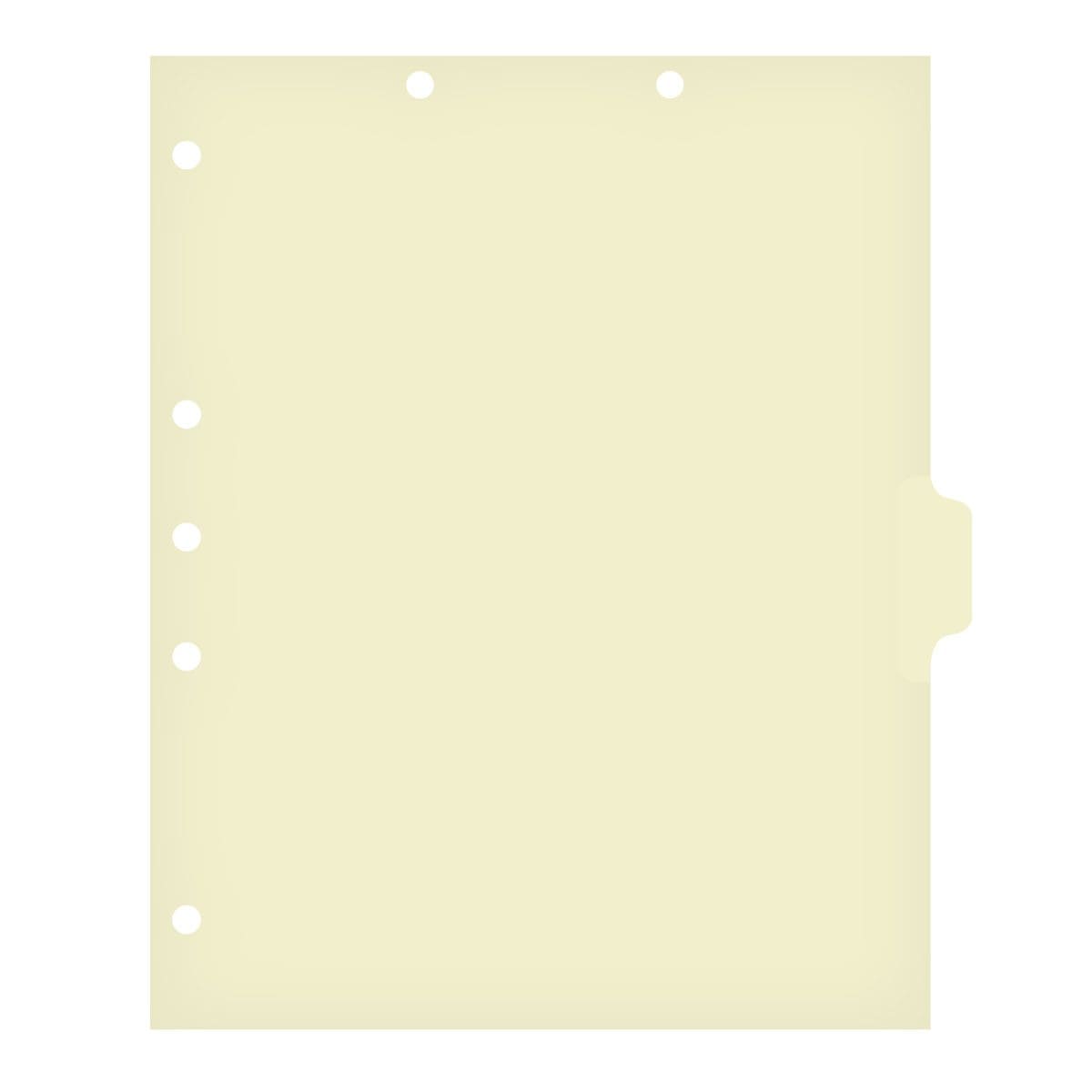 Medical Arts Press Match Write-On Side Tab Chart Dividers- Blank, Tab Position 4- Clear (100/Pkg) (56833)