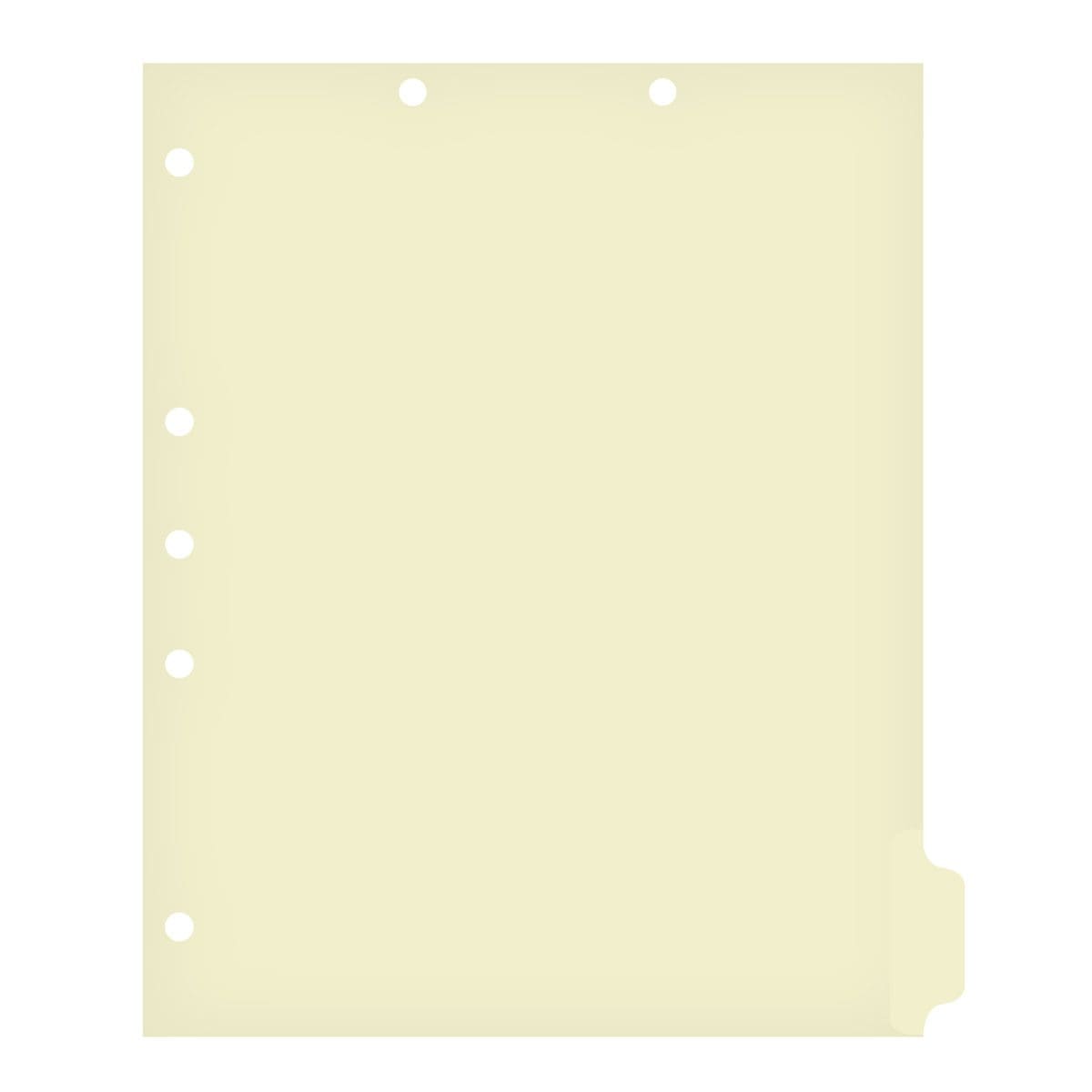 Medical Arts Press Match Write-On Side Tab Chart Dividers- Blank, Tab Position 6- Clear (100/Pkg) (56835)