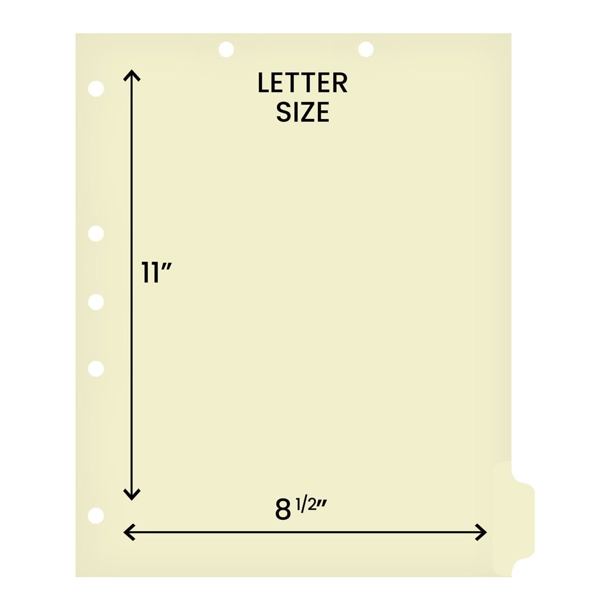 Medical Arts Press Match Write-On Side Tab Chart Dividers- Blank, Tab Position 6- Clear (100/Pkg) (56835)