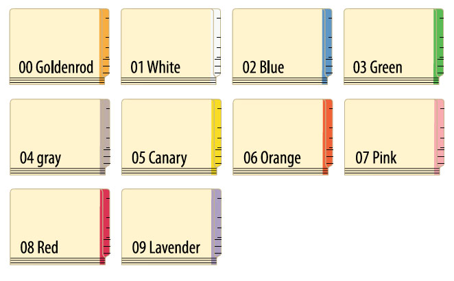 Manila File Folders with Red Color Stripe on End Tab -Letter Size - 11 Pt. Stock - Two Ply Tab - 100