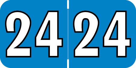 Colwell 2024 Yearband Label - Blue - COYM Series - Laminated - 500/Roll