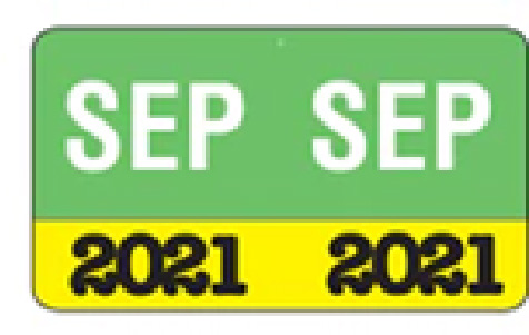 Month/Year Labels 2021 - September - 225 Labels Per Pack - 1-1/2" W x 1" H
