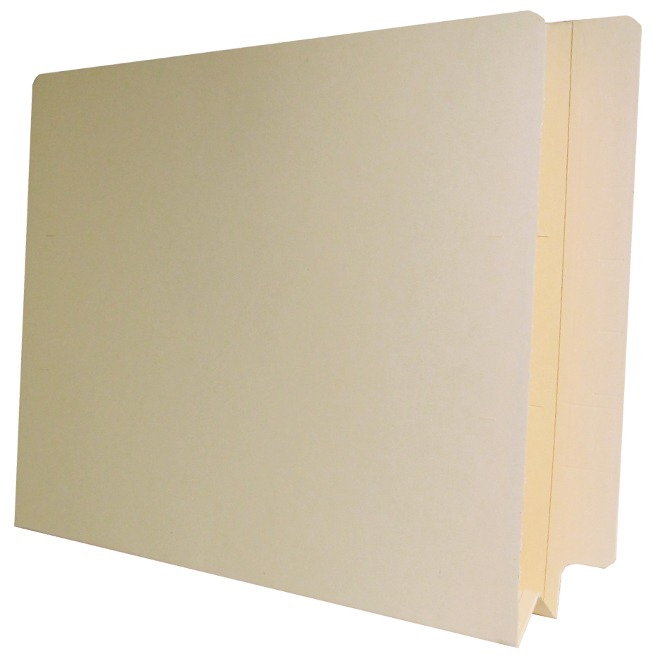 2" W-Fold Expansion End Tab Folder - 14 PT. Manila - Reinforced Tab - Barkley Compatible - Letter Size - 200/Carton