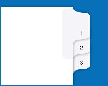 All State Legal Style Numeric Side Tab Divider Sets - Letter Size - White Stock - Tabs Printed Both Sides - Set 101-125