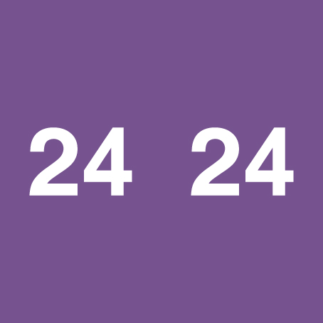 Ames Colorfile Yearband Label (Rolls of 1000) - 2024 - Purple - AMYP Series - Unlaminated