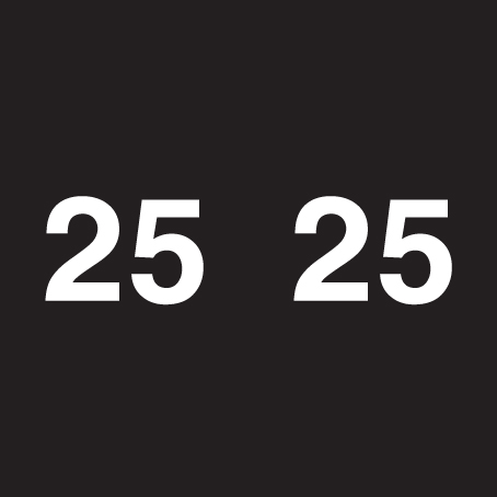 Ames Colorfile Yearband Label (Rolls of 1000) - 2025 -Black - AMYP Series - Unlaminated