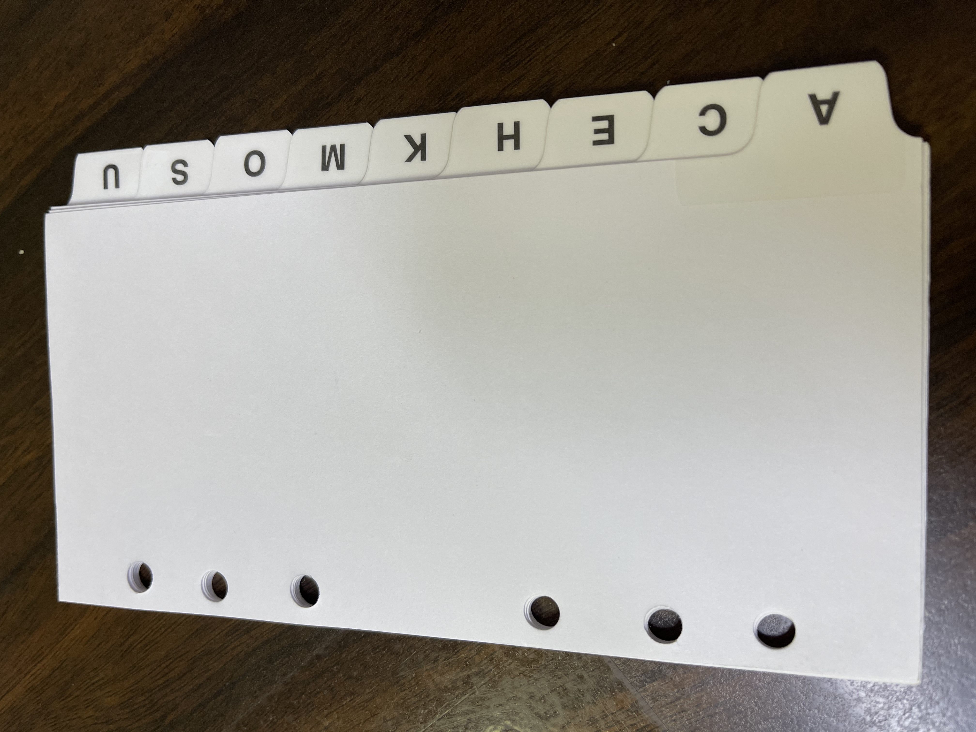 Index Dividers A-Z for Label Binder - to be used with the GBS 8850 Alpha Label System - Includes one pack of dividers (labels not included)