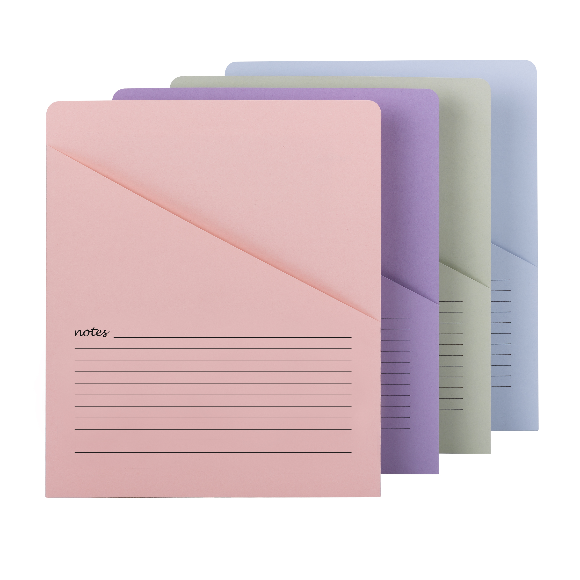 Smead Organized Up Notes Slash Jacket, Letter Size, Assorted Colors, 12 Per Pack; 6 Packs Per Carton