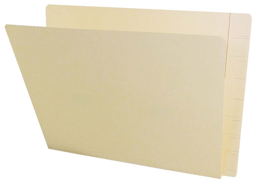 Thompson Compatible Folders - 14pt. Manila End-Tab Letter Full Cut Reinforced Tab - 50/BX