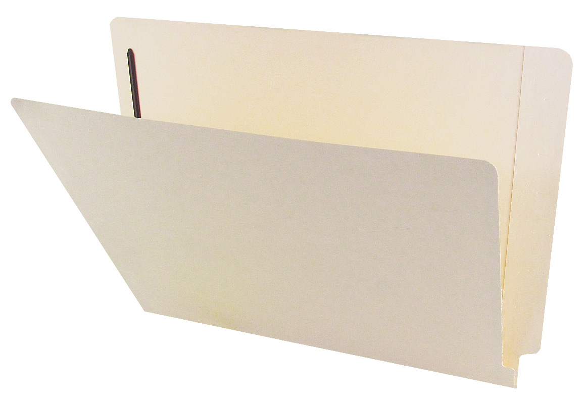 Profile Compatible End-Tab Folder - 14Pt. Manila End-Tab Letter Full Cut- Reinforced End-Tab - Bonded Fasteners Positions 1 - 50/BX