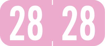 TAB Yearband Label - 2028 - Color Lilac - 1/2" H x 1-1/8" W - A1287 Series - 500/Roll