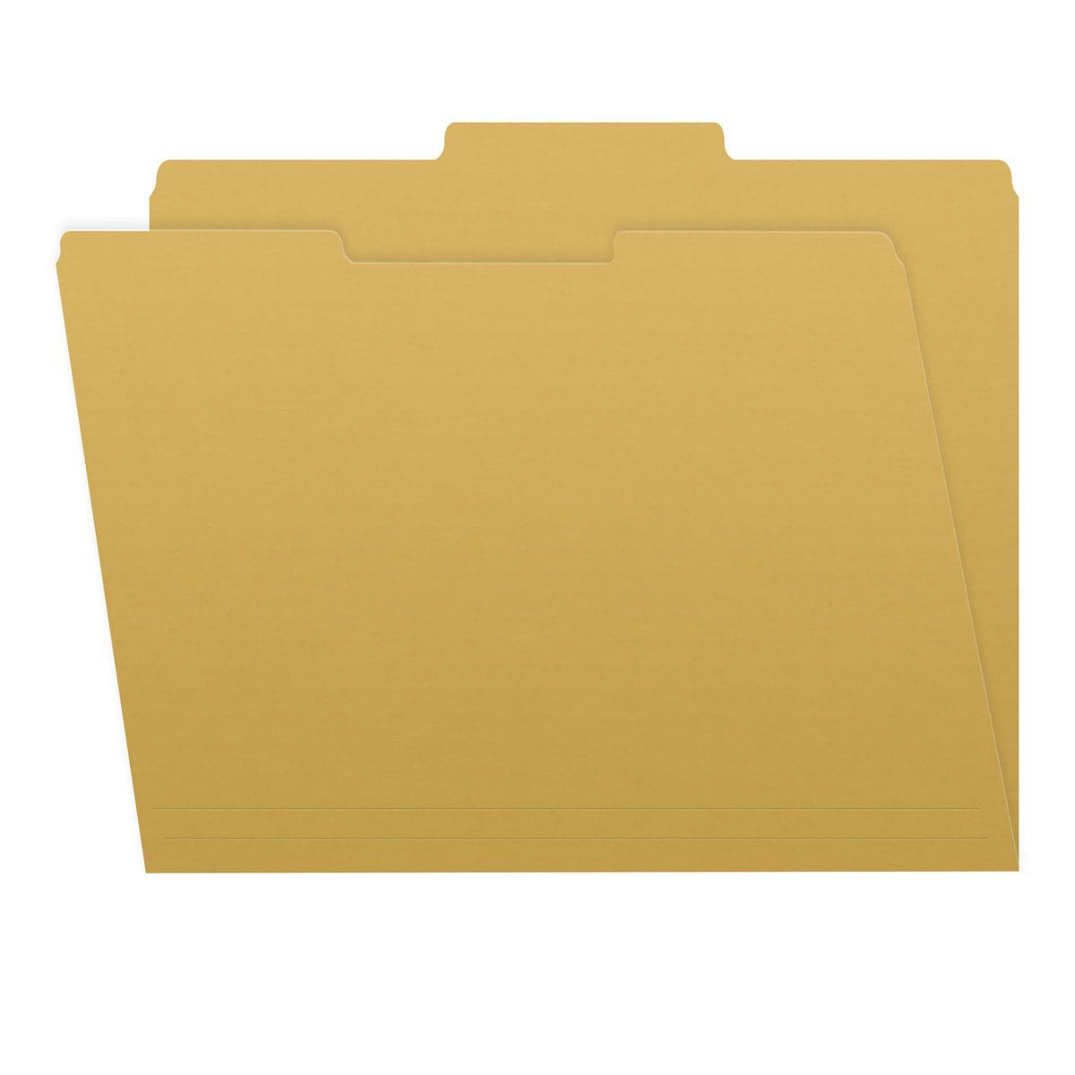 Yellow Letter Size Top Tab Single Ply Folders with 1/3 Cut Assorted Tabs, 11 pt Yellow Stock, 100/Box (S-30503-YLW)