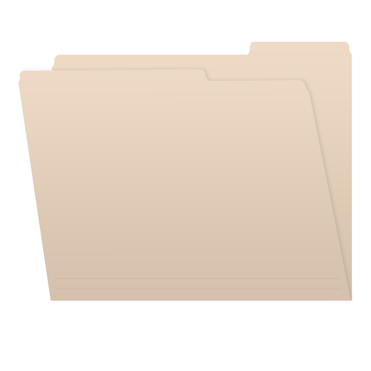 Manila Letter Size Top Tab Single Ply Folders with 1/3 Cut Assorted Tabs, 11 pt Manila Stock, 100/Box