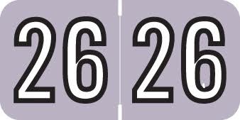 Barkley 2026 Yearband Label (Rolls of 500) -  Lavender - BAYM Series - Laminated