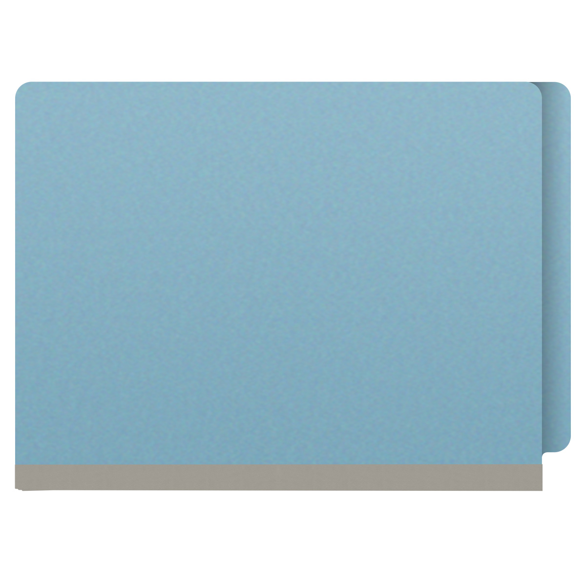 End Tab Type III Blue 25 PT. Pressboard Folder with 2" Tyvek Expansion - Blue - Letter Size - 2 Fasteners 1 & 3- 25/Box