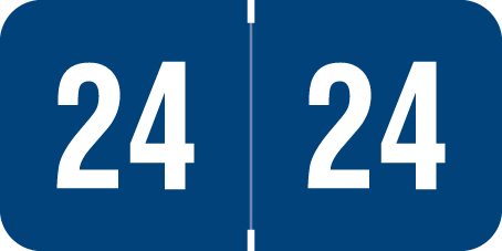 2024 Reynolds & Reynolds Yearband Label - Blue/White - 3/4" H x 1-1/2" W -RRYM Series - 500/Roll