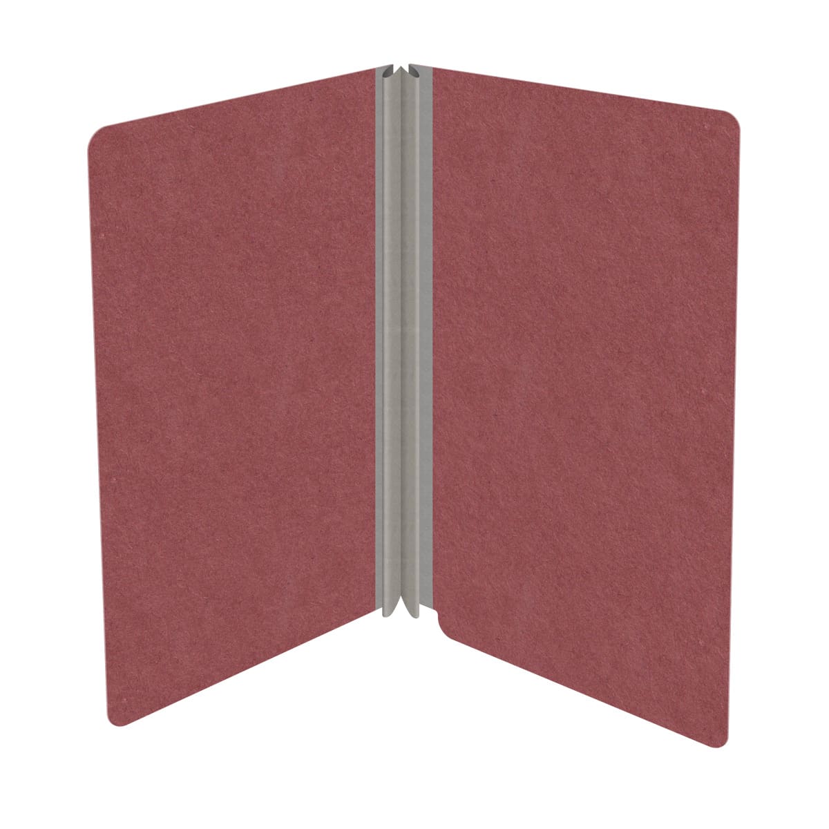 Dark red legal size end tab classification folder with 2" russet brown tyvek expansion. 25 pt type 3 pressboard stock, 25/Box