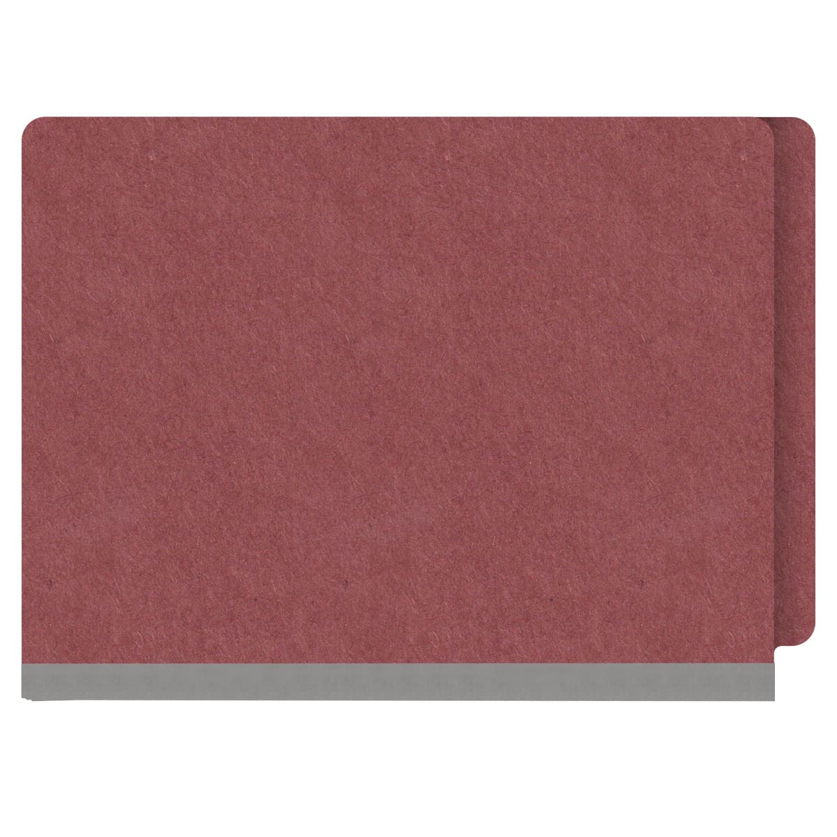 Dark Red End TAB Classification Folder with 2 Dividers - Letter Size -  2"  Expansion - 2" Fasteners on inside front and inside back and 1" duo fastener on dividers. Type III Pressboard -  10/Pack