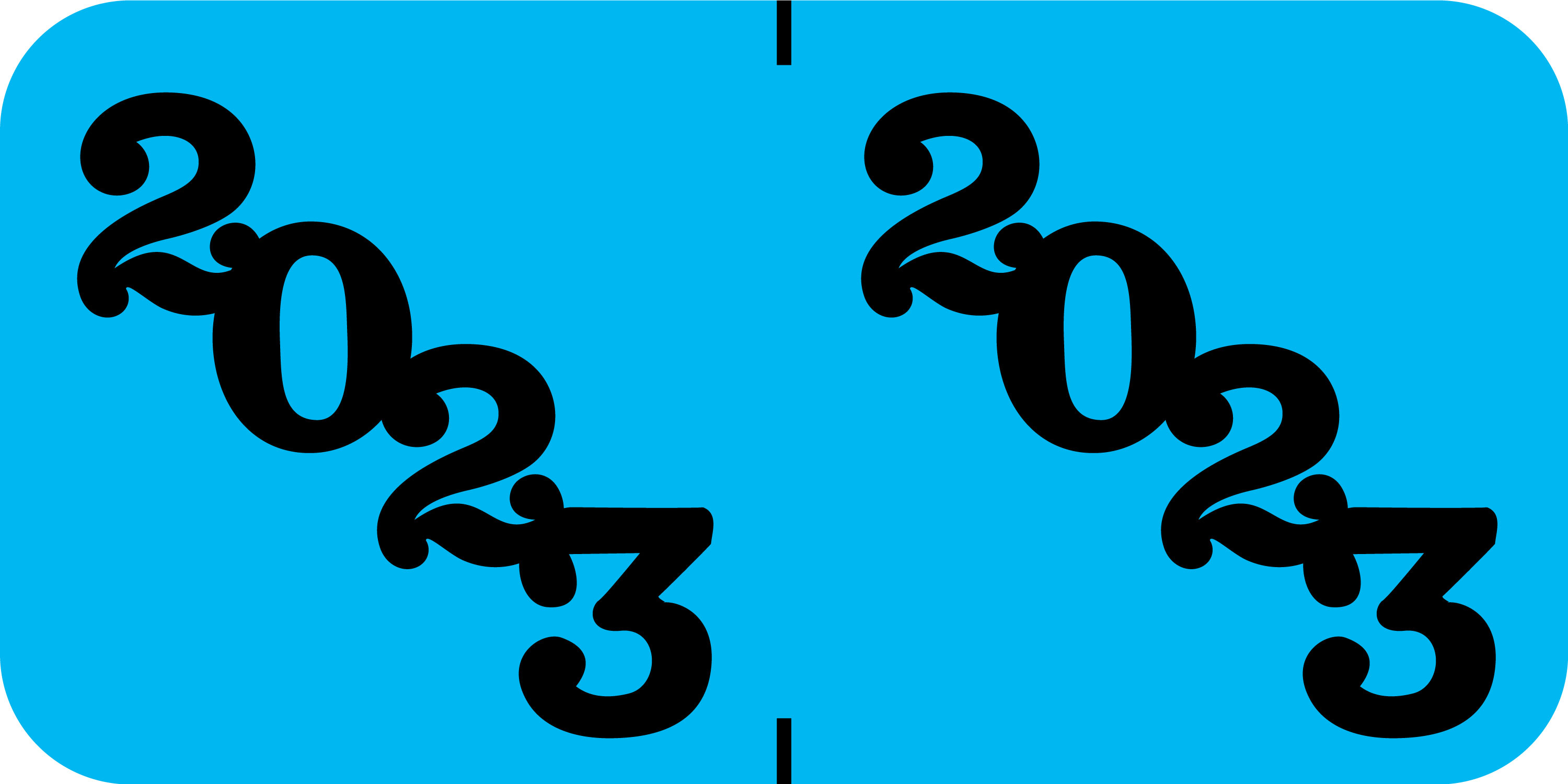 Tabbies 90423 - JETER MATCH - BLK PRINT, 3/4" YR LBL '23' LT BLU 500/RL