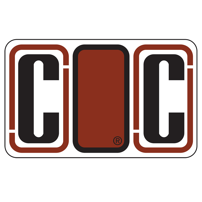 Jeter Series 7700 Labels - Letter  "C" - Brown -  24/SHEET - 240 Labels Total