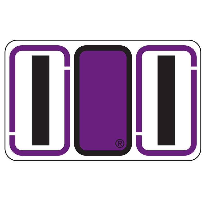 Jeter Series 7700 Labels - Letter  "I" - Purple -  24/SHEET - 240 Labels Total