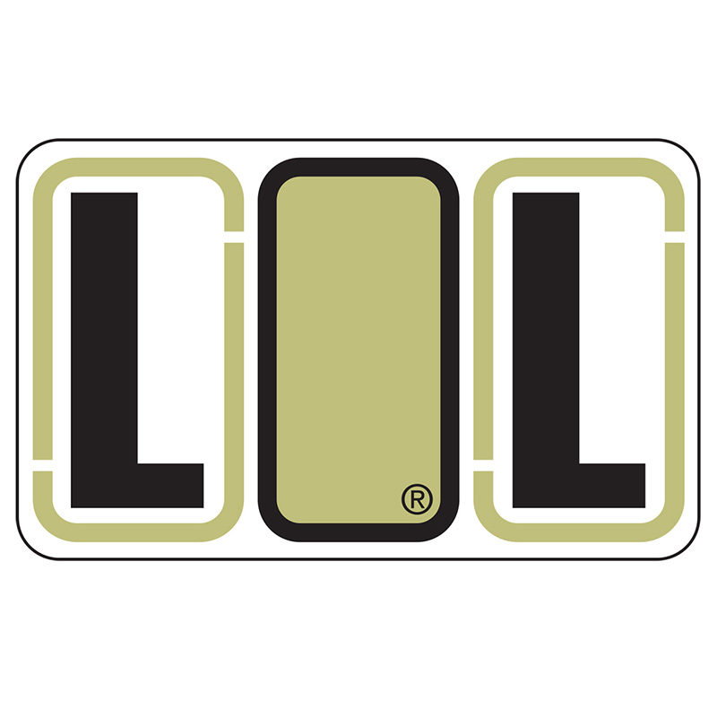 Jeter Series 7700 Labels - Letter  "L" - Gold -  24/SHEET - 240 Labels Total