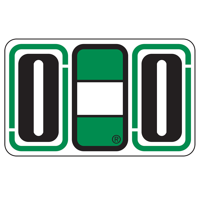 Jeter Series 7700 Labels - Letter  "O" - Dark Green -  24/SHEET - 240 Labels Total