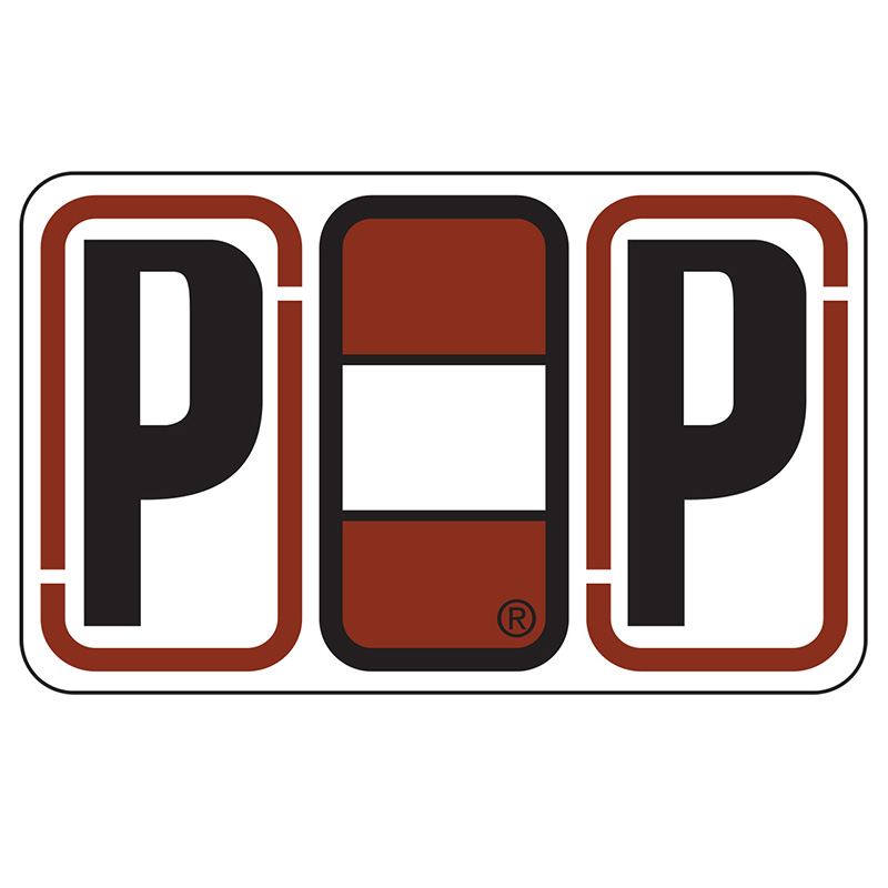 Jeter Series 7700 Labels - Letter  "P" - Brown -  24/SHEET - 240 Labels Total