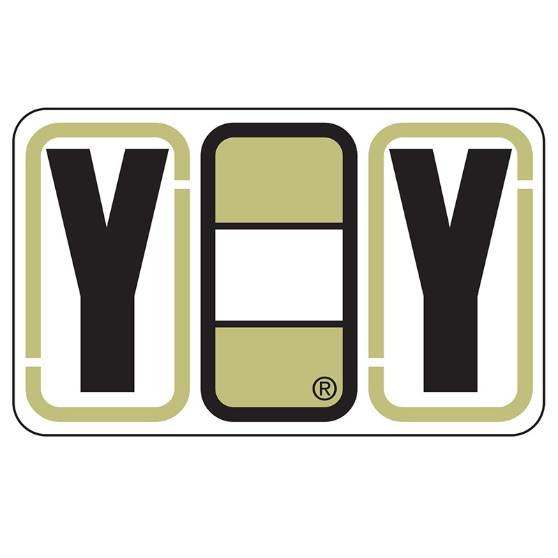 Jeter Series 7700 Labels - Letter  "Y" - Gold -  24/SHEET - 240 Labels Total