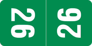 Smead Yearband Label - 2026 - Green - 1" H x 1/2" W - TTYM Series - Laminated - 500/Roll