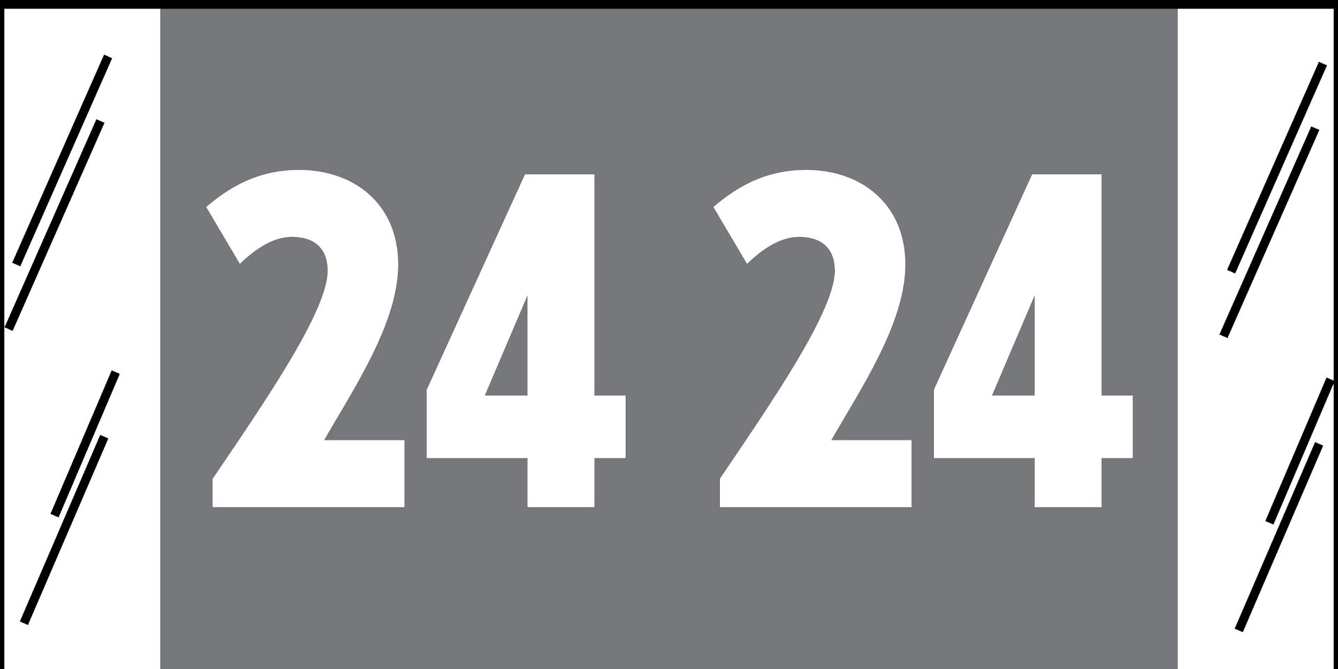 Tabbies 11724 - ORIGINAL Col'R'Tab YEARCODE 11700 LABEL SERIES, 3/4" YEARCODE LABELS '2024', GRAY, 3/4"H x 1-1/2"W, 1,000/ROLL