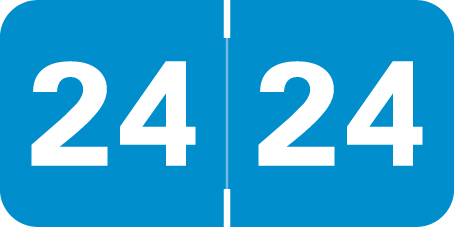 2024 Medical Arts Press Year Label - BLUE - 3/4" H x 1-1/2" W - MJYM Series - 500/Roll