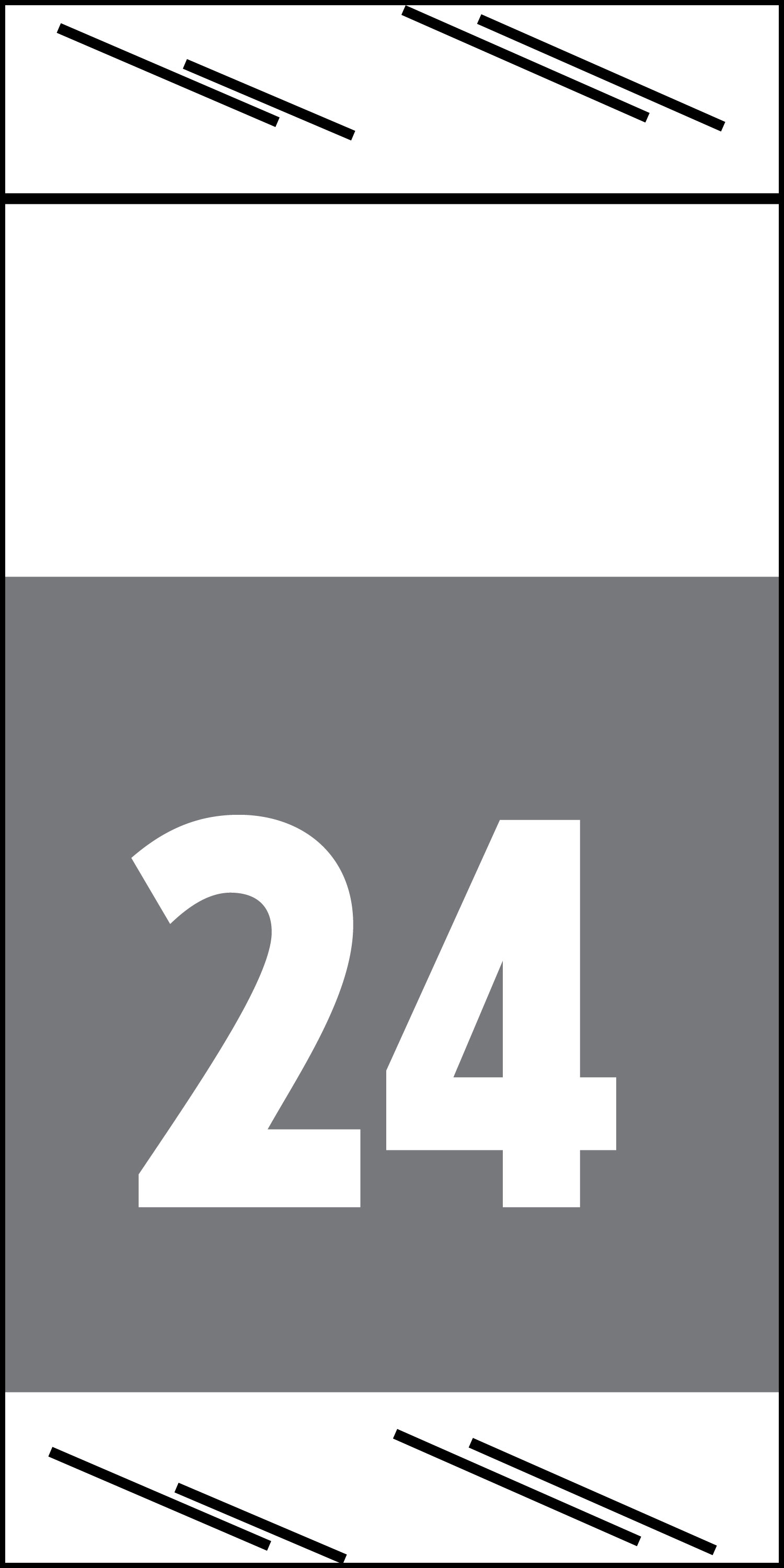 3/4" YR HRZ '24' GRAY 1000/RLCOLRTAB