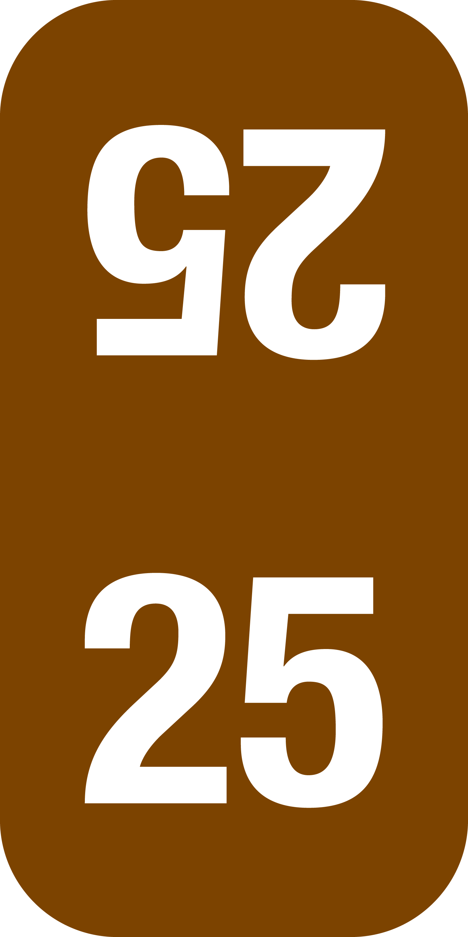 1/2"YR LBL HRZ '25' BROWN 500/RLSMEAD MATCH