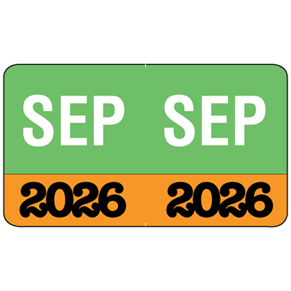 Month/Year Labels 2026 - September - 225 Labels Per Pack
