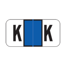 JETER Alphabetic Labels - 2900 Series Sheets for Binder - K- Dk Blue-225 Per Pack