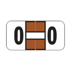 JETER Alphabetic Labels - 2900 Series Sheets for Binder - O- Brown-225 Per Pack