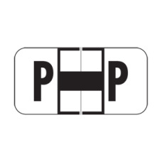 JETER Alphabetic Labels - 2900 Series Sheets for Binder - P- Black-225 Per Pack